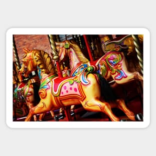 Fairground carousel horses Sticker